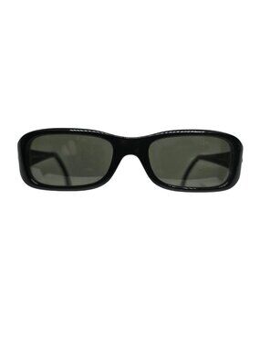 Fendi FS228 Onyx Sunglasses Black Rectangle Italy 135 Designer Shades Unisex